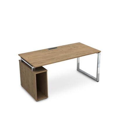 Стол с тумбой под системный блок Gloss line НССБ-О.985 1800x800x750 (TeakwoodХром)