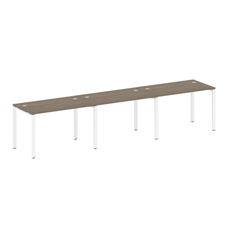 Рабочая станция на 3 раб. места Metal System Style БП.СМ-3.2 3600x720x750 (Вяз/Белый металл)