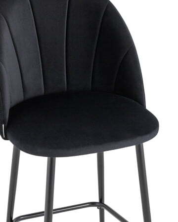 Стул полубарный Логан велюр черный (Стул полубарный Логан черный) Стул полубарный Логан велюр черный (Стул полубарный Логан черный)