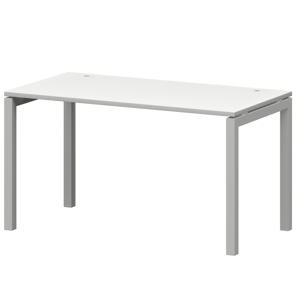 Стол на металлокаркасе Смарт СМС25-П-10К.73.Пр50 1000x730x750 (Белый/Белый)