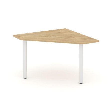 Угловой элемент переговорного стола SN-6.UPRG-031 (1180х1180х750) (Тиквуд Светлый/Металл Белый)