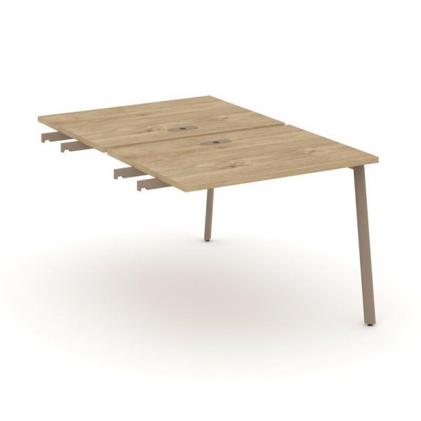 Двойной стол приставка к опорным тумбам ES.D.SPR-1-LP (980х1500х750) (Тиквуд Светлый/Металл Латте) Двойной стол приставка к опорным тумбам ES.D.SPR-1-LP (980х1500х750) (Тиквуд Светлый/Металл Латте)