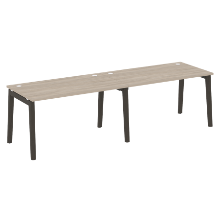 Рабочая станция на деревянных опорах Onix Wood OW.RS-2.3.8 2760x800x750 (Дуб Аттик/Дуб Темный)