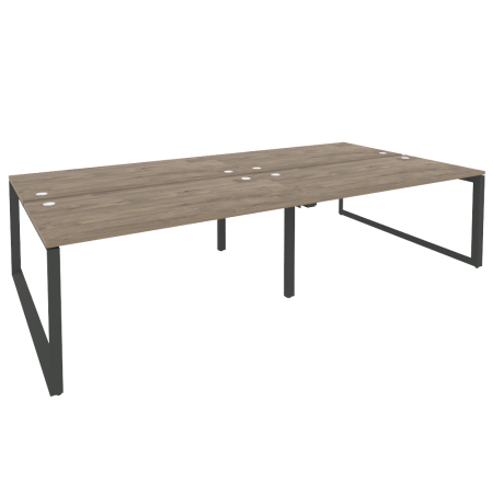 Рабочая станция на О-образном м/к Onix O.MO-D.RS-4.4.8 3160x1635x750 (Тиквуд Темный/Черный металл)