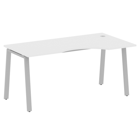 Стол криволинейный правый Metal System Style БА.СА-1 Пр 1600x900x750 (Белый/Серый металл)