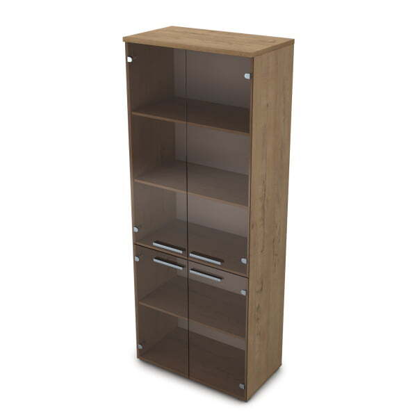 9Ш.005.10 Шкаф высокий со стеклом (800x450x2045) (Teakwood) 9Ш.005.10 Шкаф высокий со стеклом (800x450x2045) (Teakwood)