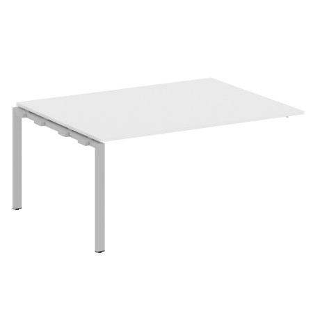 Проходной наборный элемент переговорного стола Metal System Style БП.ППРГ-4 1600x1235x750 (Белый/Серый металл)