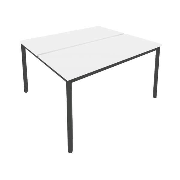 Рабочая станция на металлокаркасе Slim С.СП-5.2 1380x1235x750 (Белый/Антрацит металл)