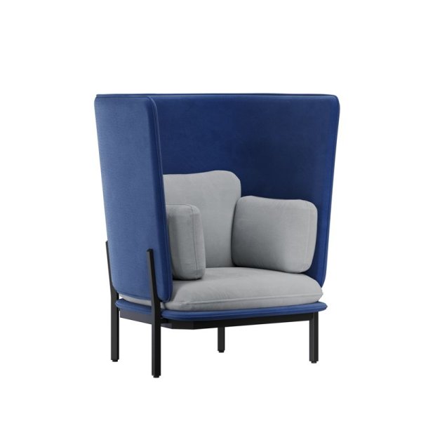 Диван одноместный с высокой спинкой STA-01 (Like 785/Like 992/Металл Черный)