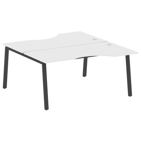 Рабочая станция криволинейная Metal System Style БА.РАС-СА-2.1 1600x1835x750 (Белый/Антрацит металл)