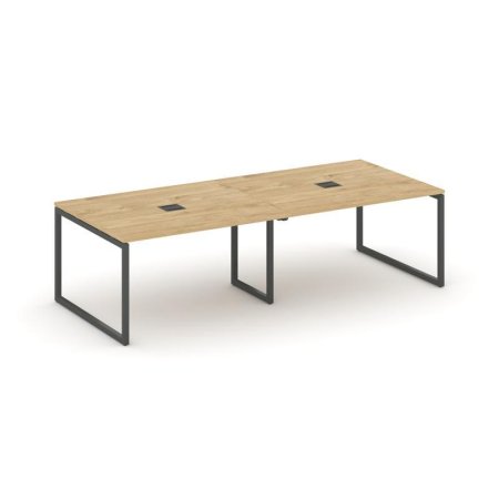 Стол переговорный SN-4O.SPRG-042 (2360х1180х750) (Тиквуд Светлый/Металл Антрацит)