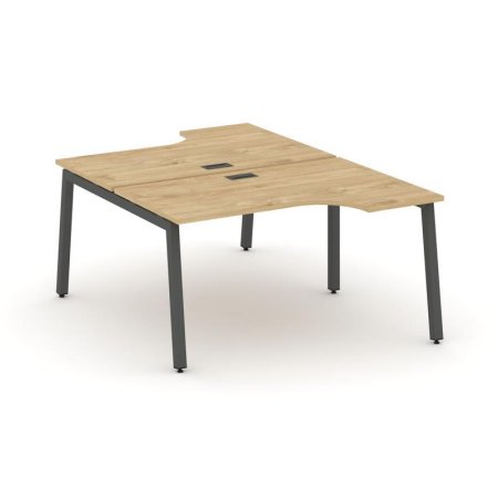 Рабочая станция эргономичная SN-5A.DRPA-001 (1380х1232/1992х750) (Тиквуд Светлый/Металл Антрацит)