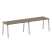 Рабочая станция на 2 рабочих места на А-образном м/к Metal System Style БА.СМ-2.3 2800x720x750 (Дуб наварра/Серый металл)