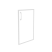 Дверь стекло в раме низкая правая Onix O.SR-3R Стекло белое 396x20x766 (Стекло)