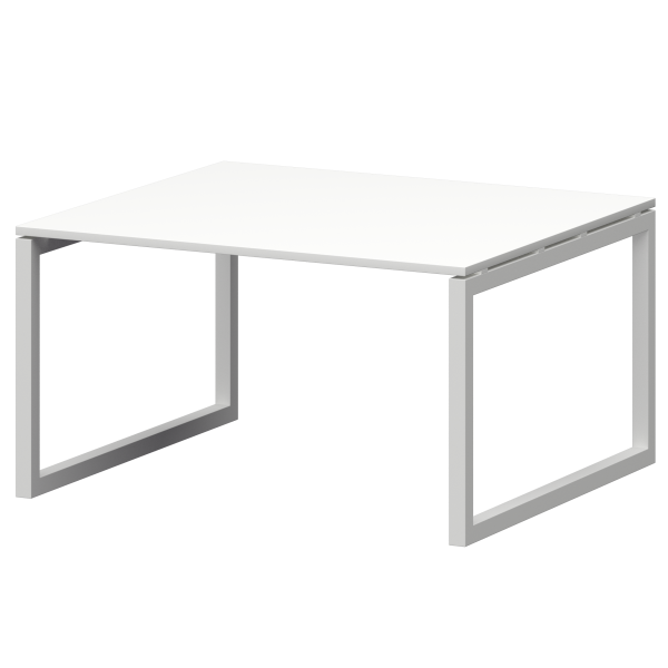 Стол переговорный на металлокаркасе Смарт СМСП-О-14.123.Пр50 1400x1236x750 (Белый/Белый)