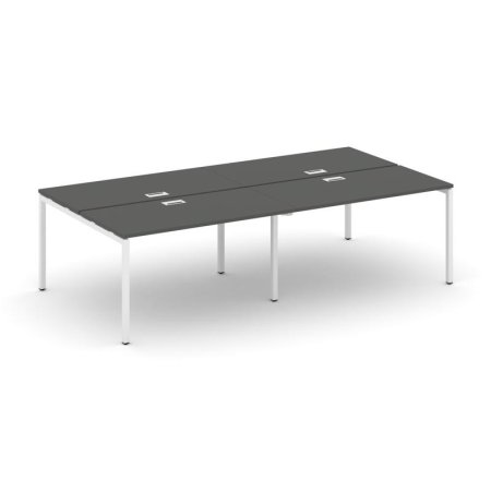 Рабочая станция 2-х сторонняя SN-4P.DRS-054 (3160х1632х750) (Антрацит/Металл Белый)