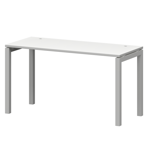 Стол на металлокаркасе Смарт СМС25-П-10К.60.Пр50 1000x600x750 (Белый/Белый)