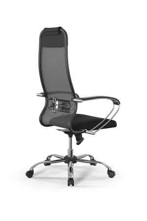 Кресло для руководителя Метта Sit 10 B1-180K - X2+UMF(X1) /Um00/Wh00/K1cL(M09.B21.G20.W01) (Светло-серый | Черный)