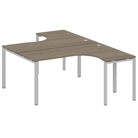 Рабочая станция криволинейная Metal System Style БП.РАС-СА-2.4 1600x2435x750 (Вяз/Серый металл)