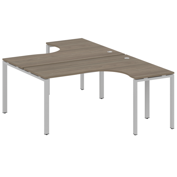 Рабочая станция криволинейная Metal System Style БП.РАС-СА-2.4 1600x2435x750 (Вяз/Серый металл) Рабочая станция криволинейная Metal System Style БП.РАС-СА-2.4 1600x2435x750 (Вяз/Серый металл)