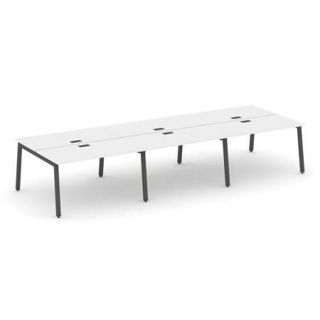 Рабочая станция 2-х сторонняя SN-5A.DRS-062 (3540х1232х750) (Белый/Металл Антрацит)