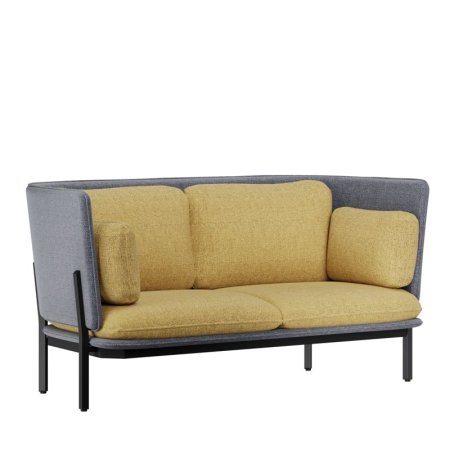 Диван двухместный с низкой спинкой STA-02L (Matrix 543/Matrix 994/Металл Черный)