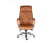Кресло офисное / Бонд / сталь + хром / рыже-коричневая экокожа (Рыже-коричневый)