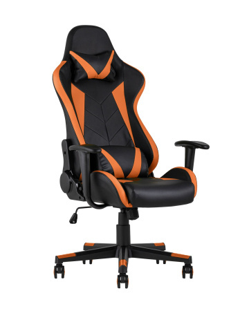 Кресло игровое TopChairs Gallardo оранжевое (Геймерское кресло Gallardo оранжевый)
