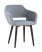 Стул с подлокотниками Саймон велюр серый (Стул Саймон серый)