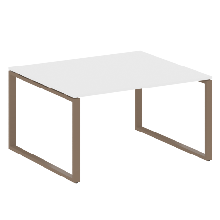 Переговорный стол 1 столешница Metal System Style БО.ПРГ-1.3 1400x1235x750 (Белый/Мокко металл)