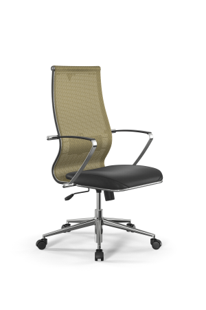 Кресло для руководителя Метта Sit 10 B2-163K - T+Extra /Km00/Wm12/K5cL(M09.B23.G18.W01) (Золотой | Черный)