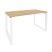 Стол рабочий на О-образном м/к Onix O.MO-SP-3.7 1380x720x750 (Тиквуд Темный/Белый Металл)