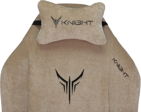 Кресло игровое Knight N1 Fabric бежевый Light-21 с подголов. крестов. металл (Бежевый)