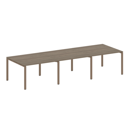 Переговорный стол 3 столешницы Metal System Style БП.ПРГ-3.2 3600x1235x750 (Вяз/Мокко металл)