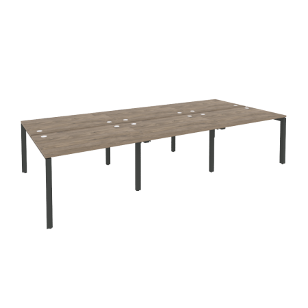 Рабочая станция на П-образном м/к Onix O.MP-D.RS-6.2.8 3540x1635x750 (Тиквуд Темный/Черный металл)