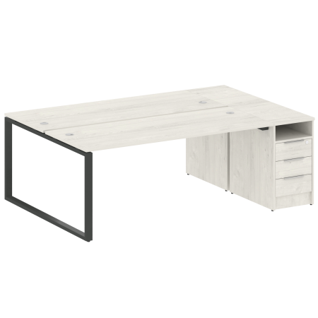 Рабочая станция Metal System Style БО.РС-СТП-2.5 2212x1475x750 (Дуб Наварра/Антрацит металл)