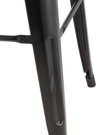 Стул барный TOLIX WOOD черный глянцевый (Стул барный Tolix черный глянцевый)