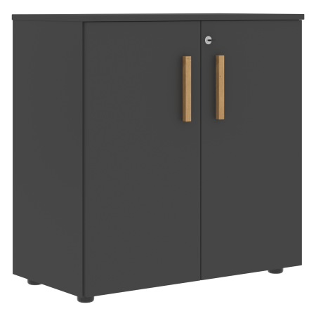 Шкаф с глухими малыми дверьми Forta FLC 80.1(Z) 798x404x801 (Черный графит)
