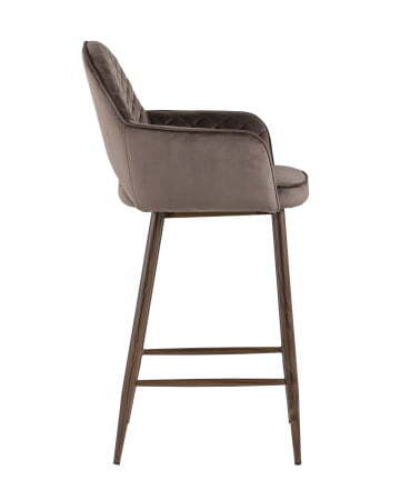 Стул полубарный Венера диамант велюр коричневый (Стул полубарный Венера диамант коричневый)