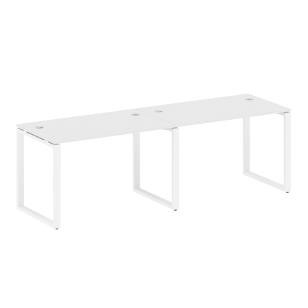 Рабочая станция Metal System Style БО.СМ-2.2 2400x720x750 (Белый/Белый металл)