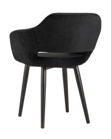 Стул с подлокотниками Саймон велюр черный (Стул Саймон черный)