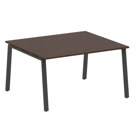 Стол для переговоров (1 столешница) на А-образном м/к Metal System Style БА.ПРГ-1.3 1400x1235x750 (Венге Цаво/Антрацит металл)