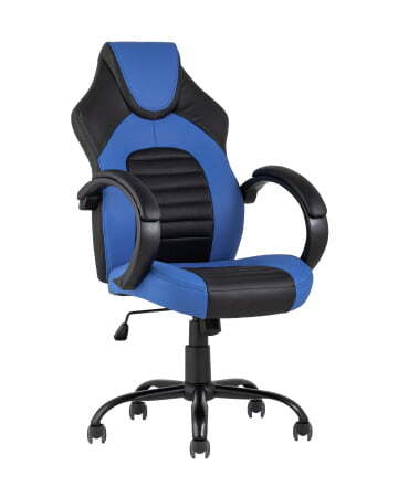 Кресло игровое TopChairs Racer Midi черно-синее (Геймерское кресло Racer Midi черный, синий) Кресло игровое TopChairs Racer Midi черно-синее (Геймерское кресло Racer Midi черный, синий)