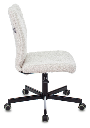 Кресло СН-330М молочный экомех крестов. металл черный (Молочный) Кресло СН-330М молочный экомех крестов. металл черный (Молочный)