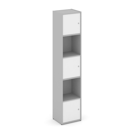 Стеллаж Locker Plus LK.K-007 408x350x1983 (Серый | Белый)