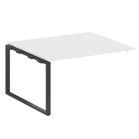 Проходной наборный элемент переговорного стола Metal System Style БО.ППРГ-3 1400x1235x750 (Белый/Антрацит металл)