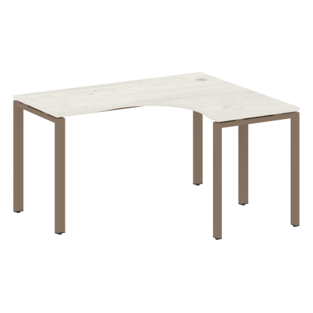 Стол криволинейный правый Metal System Style БП.СА-3 Пр 1400x1200x750 (Дуб Наварра/Мокко металл)