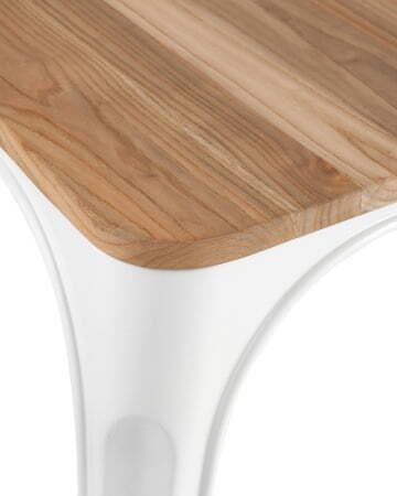 Стул TOLIX WOOD белый глянцевый (Стул Tolix белый глянцевый)