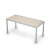 6М.004 Стол рабочий (1600x700x750) (Шамони светлый/Алюминий матовый)