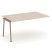 Проходной наборный элемент переговорного стола ES.NPRG-1.4-K (1580х980х750) (Тиквуд Светлый/Металл Латте)